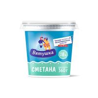Сметана 18% Вятушка КМК пл ст 360г