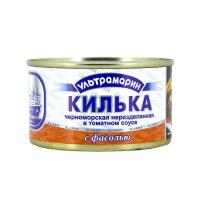 Килька обжаренная в томатном соусе с фасолью УльтраМарин 240г