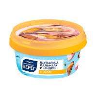 Щупальца кальмара гигантского и мясо мидии чилийской вареные в масле Балтийский берег 210г