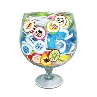 Карамель на палочке леденцы Трио с фруктовыми и мятными вкусами 10г 160 шт бокал Три собаки забияки