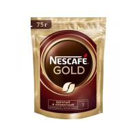 Кофе Нескафе Nescafe Gold растворимый с добавлением молотого 75г