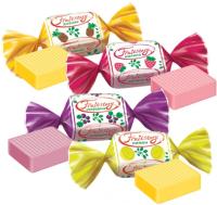 Конфеты жевательные ФрутСтори малина лимон ананас смородина КДВ