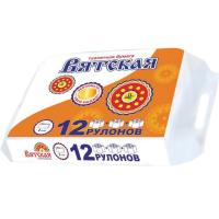 Бумага туалетная Вятская белая 12 рулонов