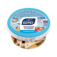 Щупальца кальмара гигантского и мясо мидии чилийской вареные в рассоле Балтийский берег 180г