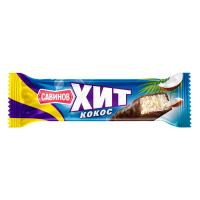 Шоколадный батончик ХИТ с кокосом Савинов Черноголовка 40г