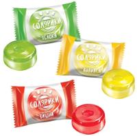 Карамель Солярики яблоко вишня ананас КДВ