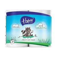 Бумага туалетная Happy 17,5м 4 рулона