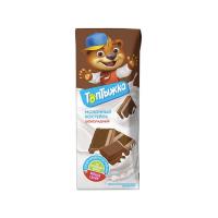 Коктейль молочный ультрапаст Топтыжка шоколадный 3,2% slim leaf 200г_прямо