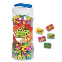 Жеват резинка JELLOON с желейным центром с тату 4г 200 шт бутылка Три собаки Забияки