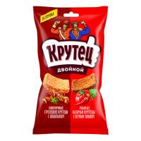 Сухарики Крутец двойной шашлык и острый томат 100г