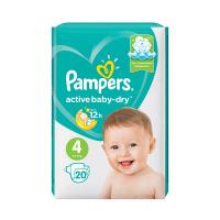 Подгузники ПАМПЕРС Актив макси №4 8-14кг 20шт