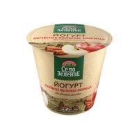 Йогурт 3,5% печеное яблоко корица БЗМЖ Село Зеленое 120 г_прямо