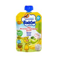 Пюре фруктово-творожный десерт яблоко банан творог Черноголовка Бэйби пауч 85г
