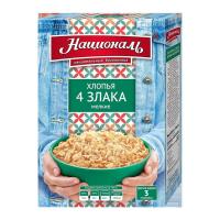 Хлопья Националь 4 злака мелкие 400г Хлопья Националь 4 злака мелкие 400г