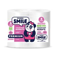 Бумага туалетная Панда SMILE_орхидея 3слоя 4рул