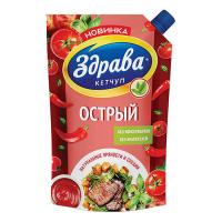 Кетчуп Здрава Острый ДП 350г