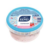 Кальмар гигантский филе-кусочки вареный в майонезе с чесноком Балтийский берег 180г