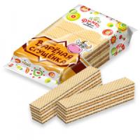 Вафли с жировыми начинками Вареная сгущенка КИО Дымка 200г