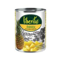 Ананас кусочки в сиропе Либеритас 580г_