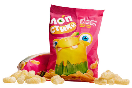 Кукурузные палочки сладкие ЛОПСТИКИ 70гр 10% Гороховецкая мануфактура