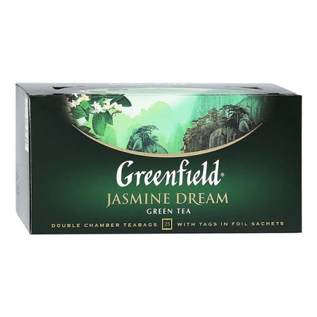 Чай Гринфилд Greenfield Jasmine Dream зеленый с ароматом жасмина 25 пак.