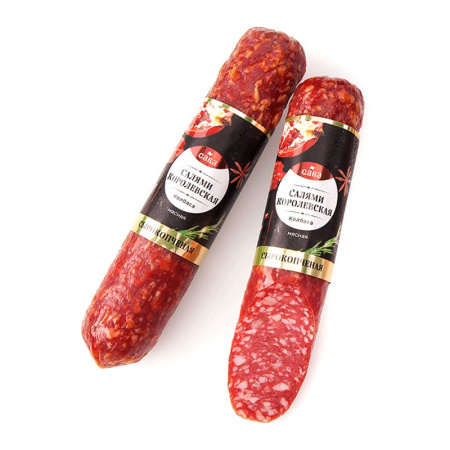 Колбаса сырокопченая Салями Королевская САВА 220 г