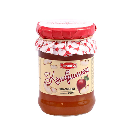 Конфитюр яблочный Принто ст/б 300 г*9