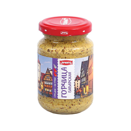 Горчица Баварская (среднеострая) Принто 180 г*9