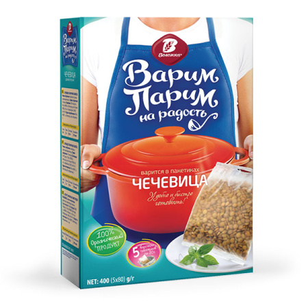 Чечевица Деликатесная (варочные пакеты) Воложка 400 г