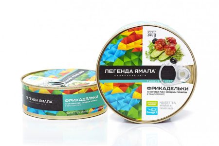 Фрикадельки из сиговых рыб с овощным гарниром в томатном соусе Легенда Ямала 240 г