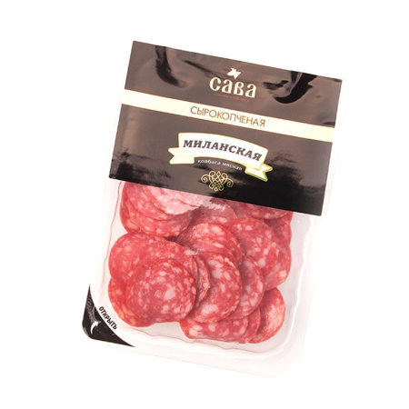 Колбаса сырокопченая Миланская САВА нарезка 90 г