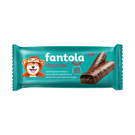 Печенье Fantola Choco Vibe с карамелью Черноголовка 50 г*12