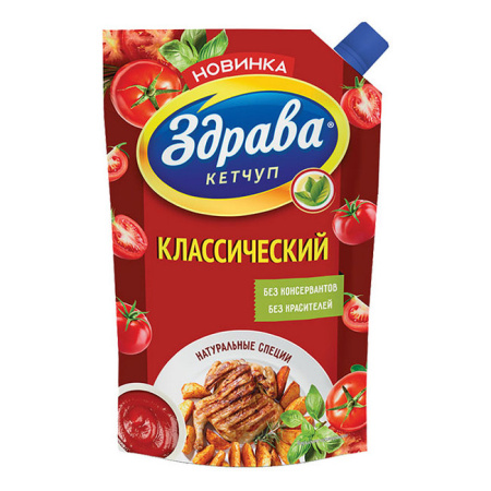 Кетчуп Классический Здрава ДП 350 г*16