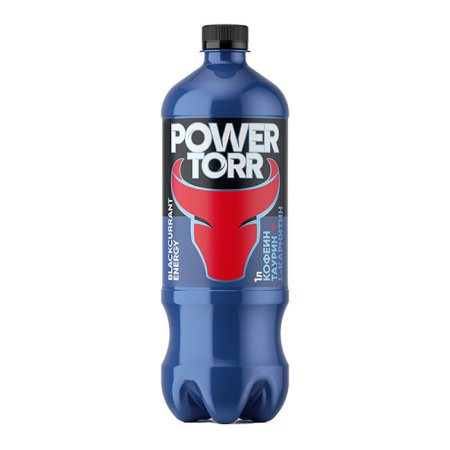 Напиток энергетический б/а газ. Power Torr Blackcurrant Energy Navy Калинов родник ПЭТ 1 л*6