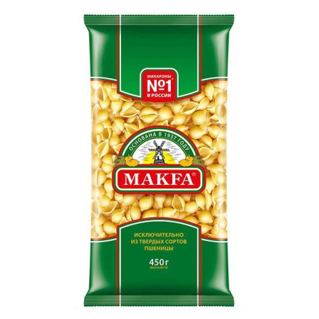 Макаронные изделия Макфа ракушка 450 г 
