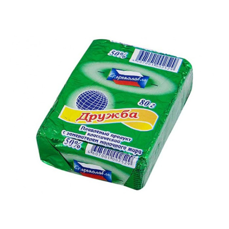 Продукт плавленый Дружба сЗМЖ Рязань фольга 80 г