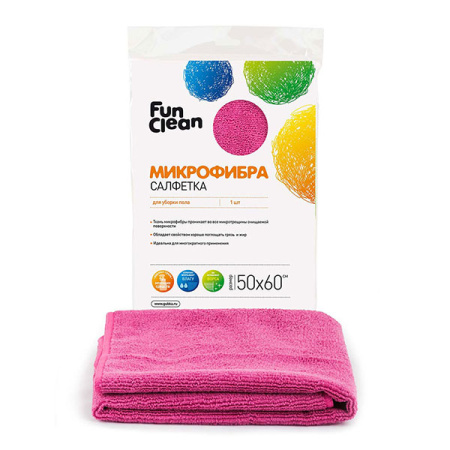 Салфетка из микрофибры Fun Clean для уборки пола 50*60 см 1 шт.