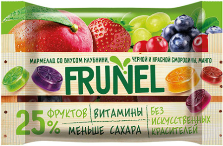 Жевательный мармелад Frunel ассорти вкусов КДВ 40 г