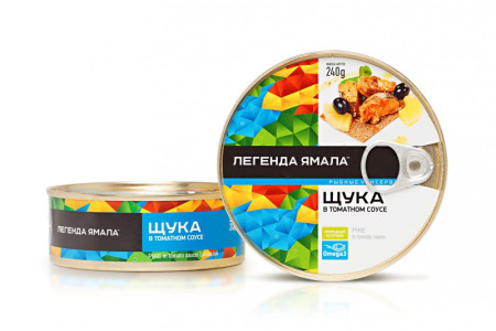 Щука натуральная в томатном соусе Легенда Ямала 240 г