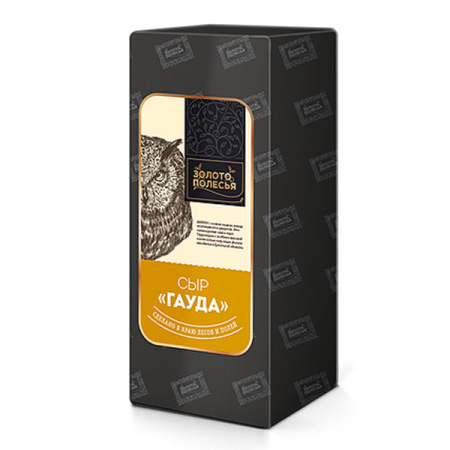 Сыр Гауда 48% БЗМЖ Золото Полесья брус