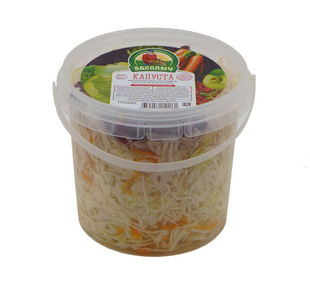 Капуста маринованная морк/ябл/брус фасов. 900г ТМ Засолыч