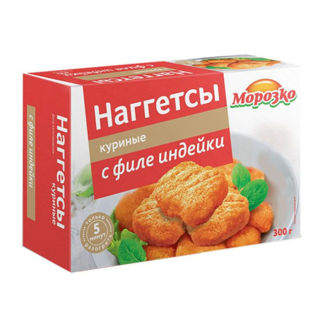 Наггетсы куриные с филе индейки 300г Морозко 