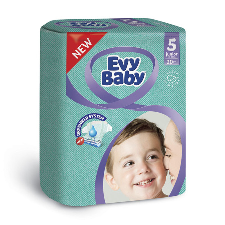 Подгузники "EVY BABY" [Джуниор стандарт 11-25 кг] {20 шт}