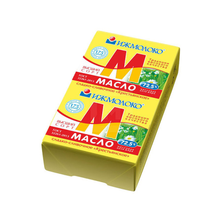 Масло сливочное 72,5% ИжМолоко фольга (евро) 175 г*16