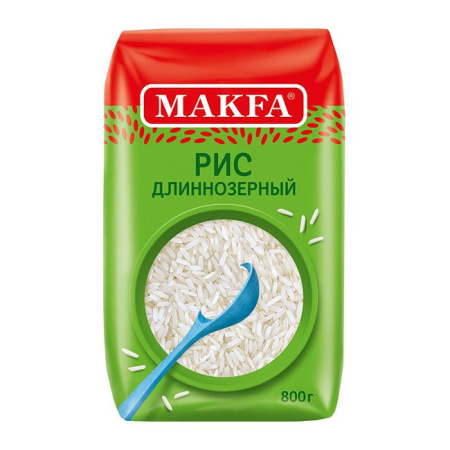 Рис длиннозерный шлиф. Макфа 800 г
