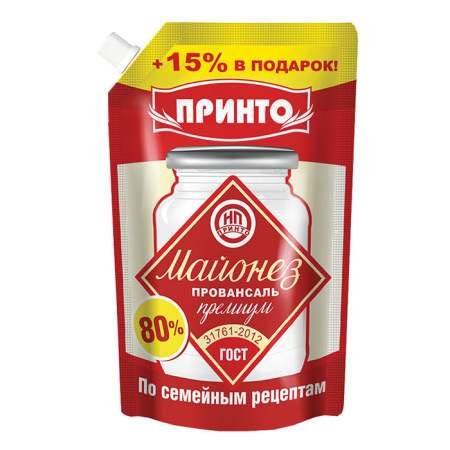 Майонез Провансаль Премиум 80% Принто ДП 400 г*15