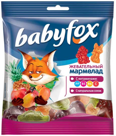 Жевательный мармелад Babyfox с витаминами ассорти вкусов 70 г