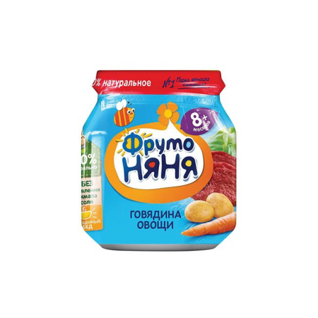 Пюре Фрутоняня говядина с овощами 100 г