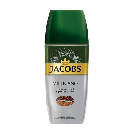 Кофе Якобс Jacobs Millicano молотый в растворимом ст. 90 г