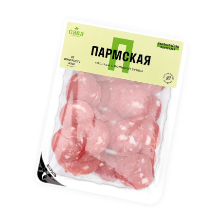 Колбаса сырокопченая Пармская САВА нарезка 90 г